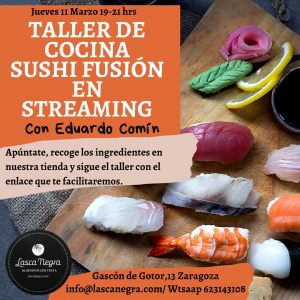 Taller Cocina Sushi Fusión en streaming